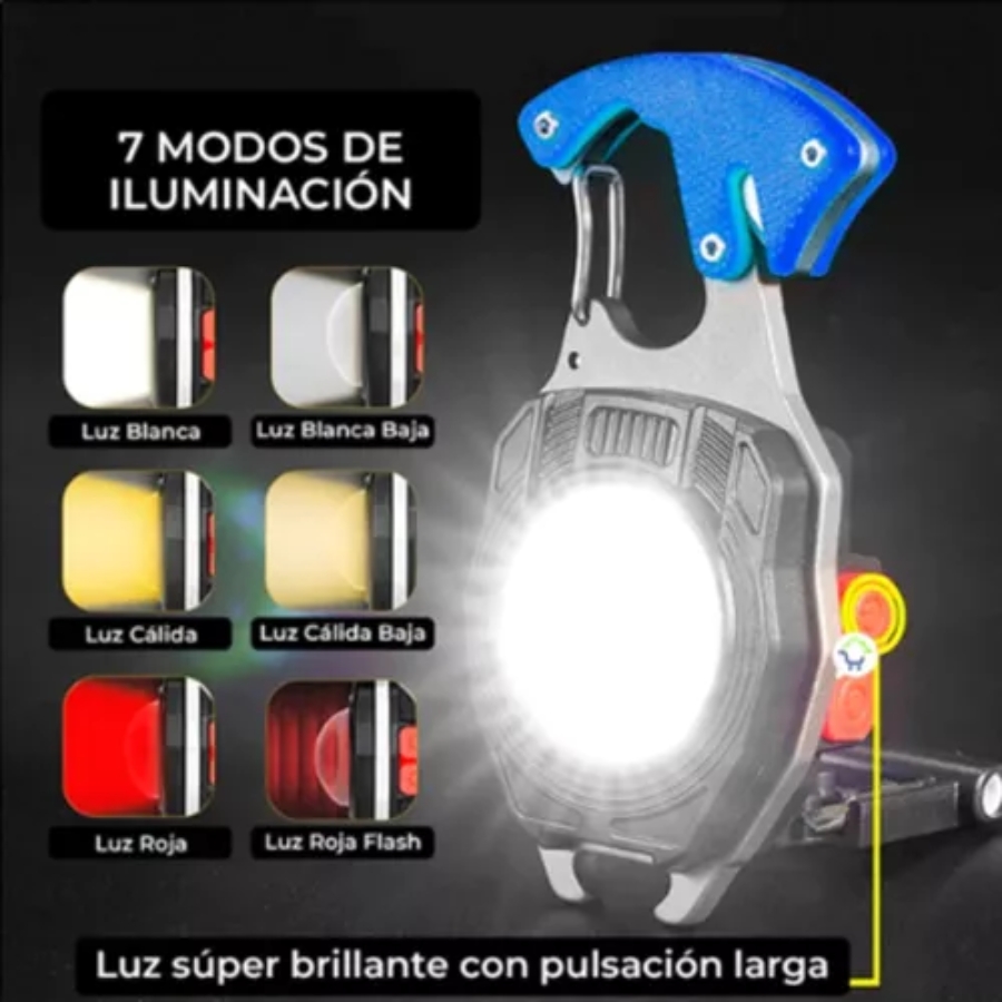 Miniatura 6 de Linterna COB 9En1 Recargable Multif